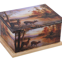 Deer Wooden Wrap Urn - IUWT112