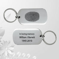 Stainless Steel Fingerprint Keychain Gift item
