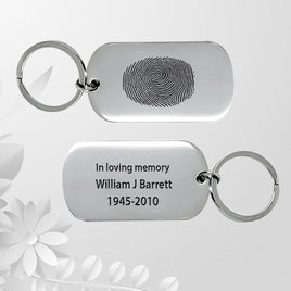 Stainless Steel Fingerprint Keychain Gift item
