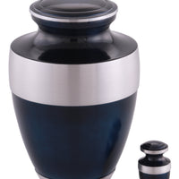 Sparta Cremation Urn with free keepsake - Blue - Overstock Deal