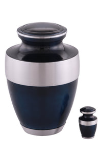 Sparta Cremation Urn with free keepsake - Blue - Overstock Deal