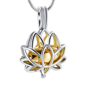 Lotus Blossom Shaped Gold Pendant - IUPN252-G