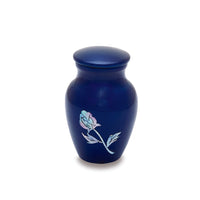 Mother of Pearl Rose on Blue - IUMOP105