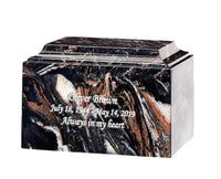 Mission Black Cultured Marble Urn - IUCM141