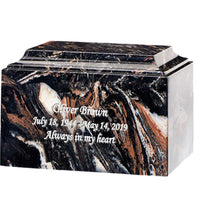 Mission Black Cultured Marble Urn - IUCM141
