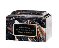 Mission Black Cultured Marble Urn - IUCM141