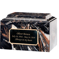 Mission Black Cultured Marble Urn - IUCM141