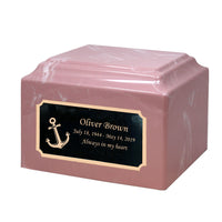 Fawn Pink Grace Cultured Marble Urn - IUCM805