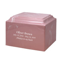 Fawn Pink Grace Cultured Marble Urn - IUCM805
