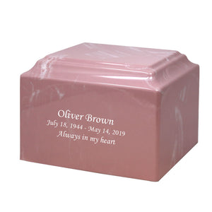 Fawn Pink Grace Cultured Marble Urn - IUCM805
