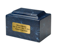 Prussian Blue Grace Cultured Marble Companion Urn
