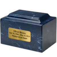 Prussian Blue Grace Cultured Marble Companion Urn
