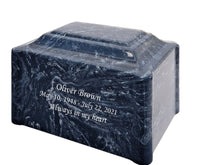 Ocean Breeze Pillared Cultured Marble Adult Cremation Urn
