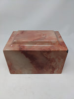 Scratch & Dent Peach Faux Marble Urn - IUFXM104
