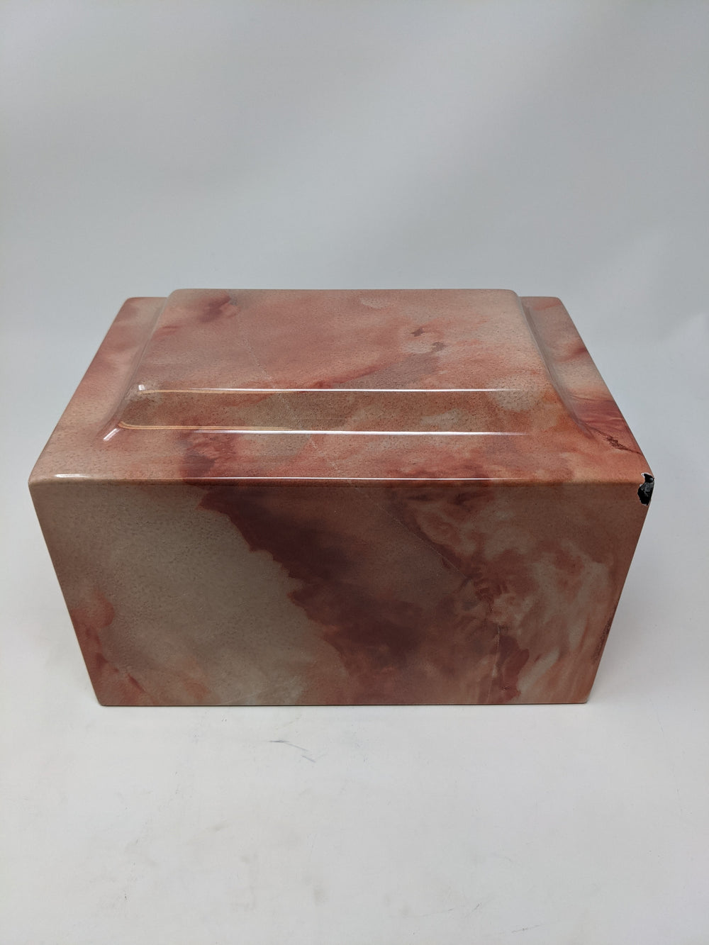 Scratch & Dent Peach Faux Marble Urn - IUFXM104