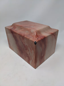Scratch & Dent Peach Faux Marble Urn - IUFXM104