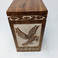 Scratch & Dent Peaceful Dove Engraved Wooden Urn - IUWD105-Peaceful Dove