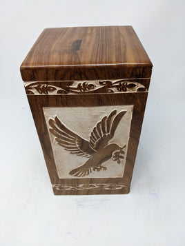 Scratch & Dent Peaceful Dove Engraved Wooden Urn - IUWD105-Peaceful Dove