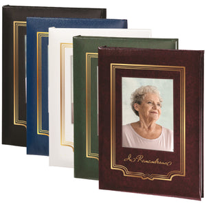 In Remembrance Picture Frame Memorial Guest Book - 6 Ring - IUSRB106