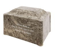 Rockport Pillared Cultured Marble Adult Cremation Urn
