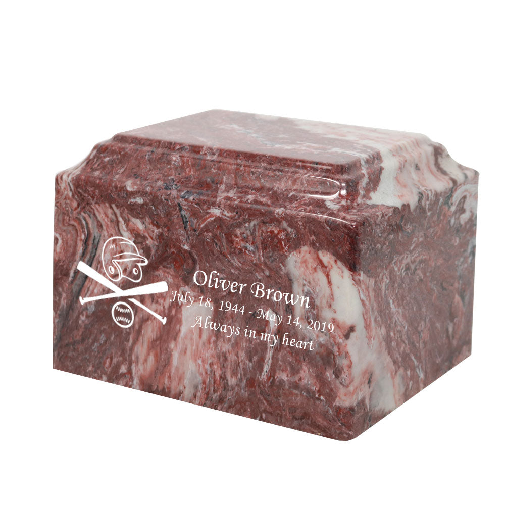 Mahogany Grace Cultured Marble Urn - IUCM814