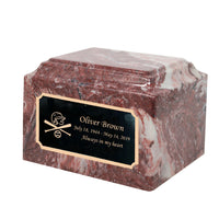 Mahogany Grace Cultured Marble Urn - IUCM814
