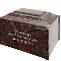 Ruby Pillared Cultured Marble Adult Cremation Urn