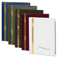 Imperial Scroll & In Loving Memory Memorial Guest Book -6 Ring-STGR104-Burgundy