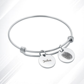 Silver Charm Bangle - IUCHBA101