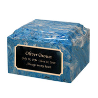 Sky Blue Grace Cultured Marble Urn - IUCM809