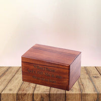 Large Solid Rosewood Hand-carved Plain Cremation Urn - IUWD100-PLAIN