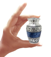 Classic Blue Cloud Aluminum Cremation Urn - Overstock Deal
