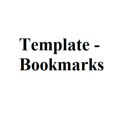 Template - Bookmarks