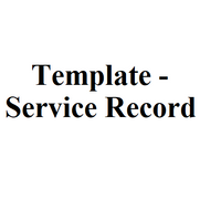 Template - Service Record