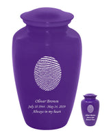 Fingerprint Cremation Urn - Purple
