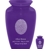 Fingerprint Cremation Urn - Purple