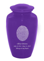 Fingerprint Cremation Urn, Purple - IUFIPR100-Purple