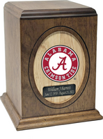 Fan Series - University of Alabama Crimson Tide Seal Memorial Wooden Cremation Urn - WDALB100