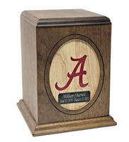 University of Alabama Crimson Tide Wooden Memorial Cremation Urn - WDALB101