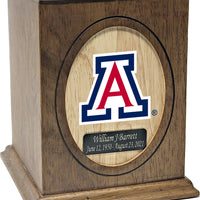 University of Arizona Wildcats Wooden Memorial Cremation Urn - WDARZ100