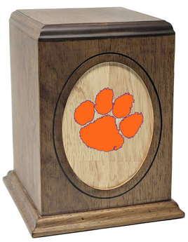 Clemson University Tigers Wooden Memorial Cremation Urn - WDCLM100
