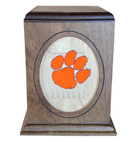 Clemson University Tigers Wooden Memorial Cremation Urn - WDCLM100