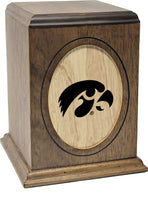 University of Iowa Hawkeyes Wooden Memorial Cremation Urn - WDIOWA100
