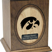 University of Iowa Hawkeyes Wooden Memorial Cremation Urn - WDIOWA100