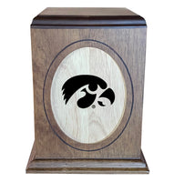 University of Iowa Hawkeyes Wooden Memorial Cremation Urn - WDIOWA100