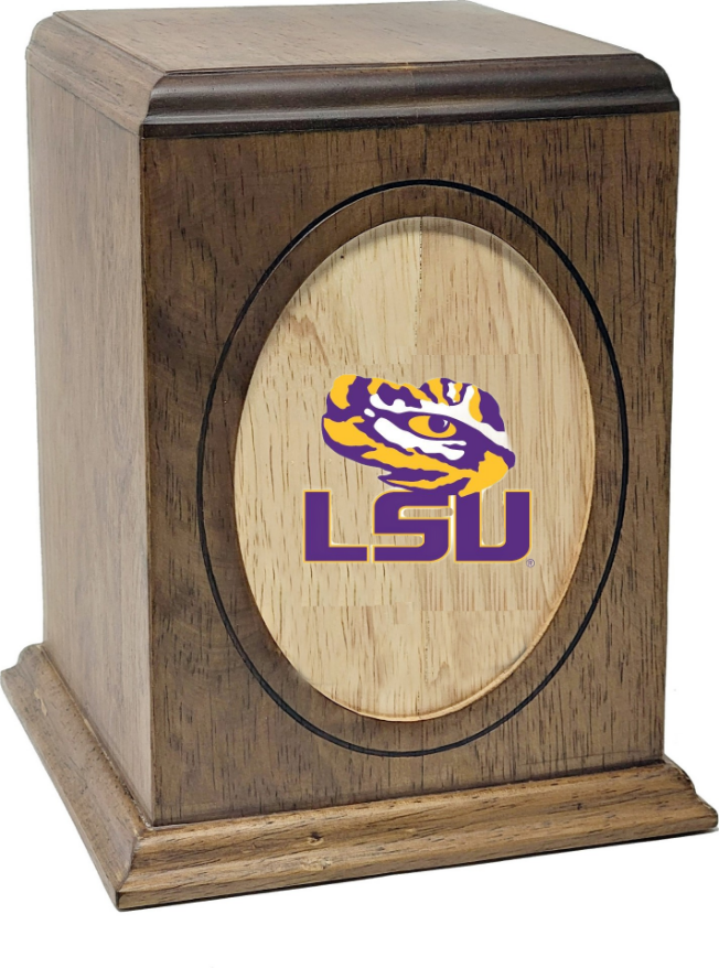 Louisiana State University Tigers Wooden Memorial Cremation Urn - WDLSU100