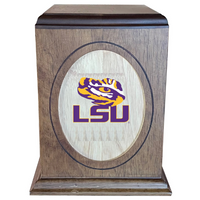 Louisiana State University Tigers Wooden Memorial Cremation Urn - WDLSU100