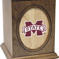 Mississippi State University Bulldogs Wooden Memorial Cremation Urn - WDMIST100