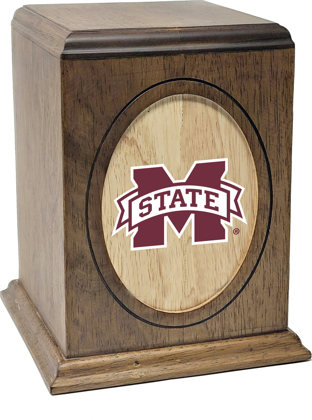 Mississippi State University Bulldogs Wooden Memorial Cremation Urn - WDMIST100