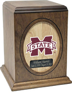 Mississippi State University Bulldogs Wooden Memorial Cremation Urn - WDMIST100